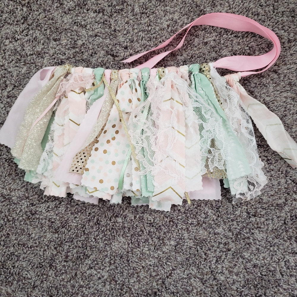 Baby Girl 1st Birthday Skirt or Banner